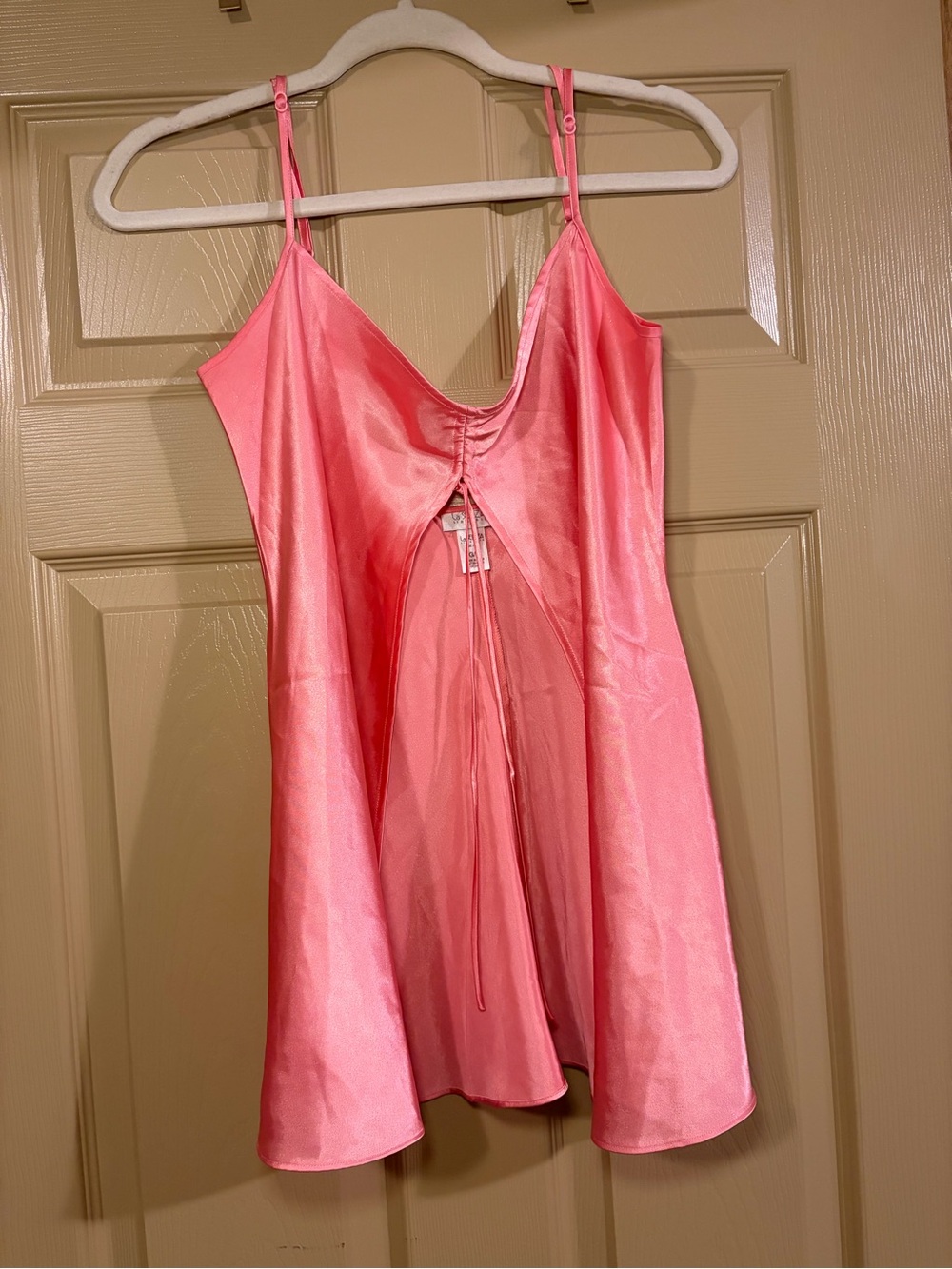 Pink Satin Slip Top